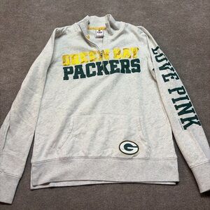 Victoria’s Secret PINK NFL Green Bay Packers Quarter Zip Pullover 1886